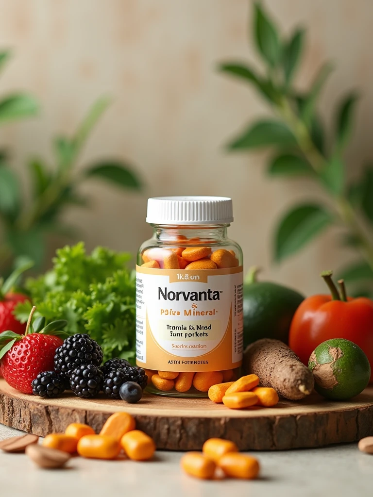 Norvanta supplement bottle with natural ingredients